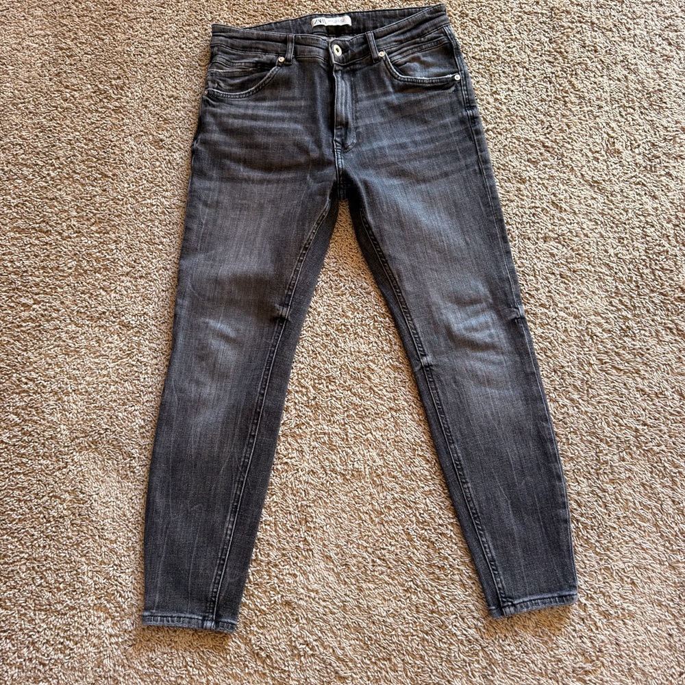 Zara Men's Charcoal Skinny Jeans